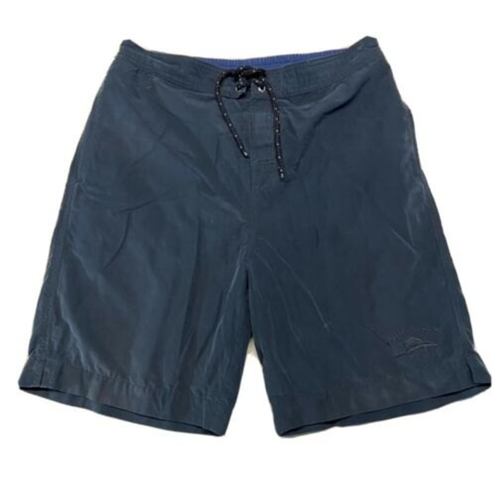 Tommy Bahama Swim Trunks Shorts Men's Medium Board Navy Blue Embroidered Logo